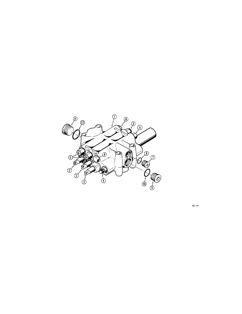 Схема запчастей Case 450 - (272[1]) - D45042 EQUIPMENT CONTROL VALVE (3 SPOOL) (07) - HYDRAULIC SYSTEM