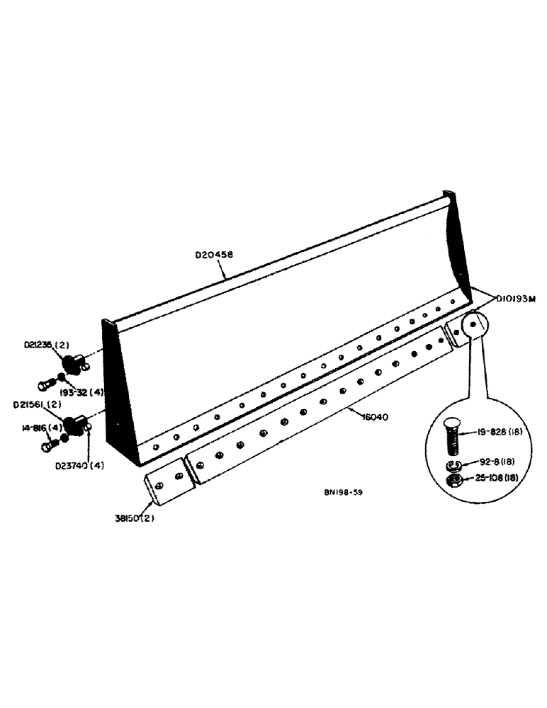 Схема запчастей Case 31 - (057) - BULL DOZER BLADE ATTACHMENT 