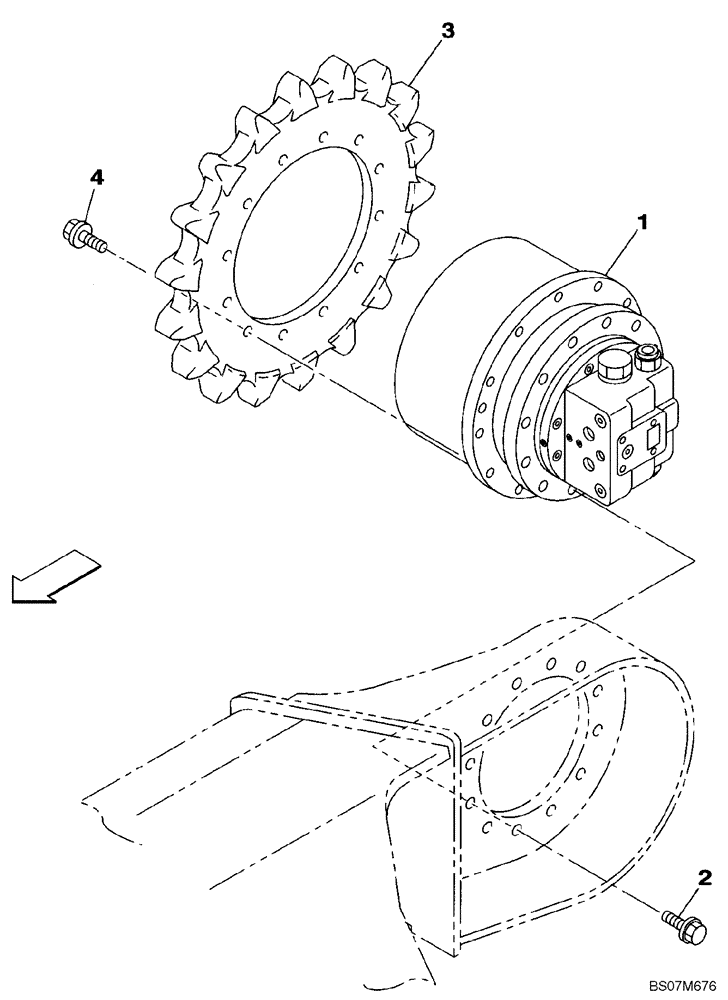 Схема запчастей Case CX80 - (06-01) - TRACK DRIVE ASSY (06) - POWER TRAIN