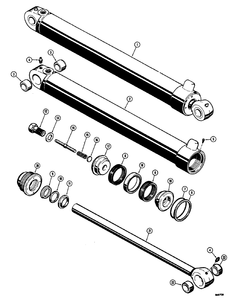 Схема запчастей Case 34 - (40) - D40420 BACKHOE BOOM CYLINDER 