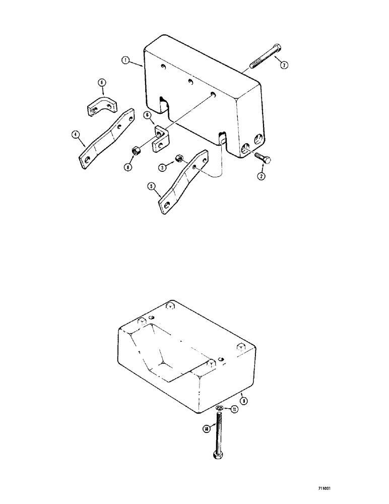 Схема запчастей Case 26 - (018) - COUNTERWEIGHT (REAR MOUNTED), SN 5002997 AND AFTER 