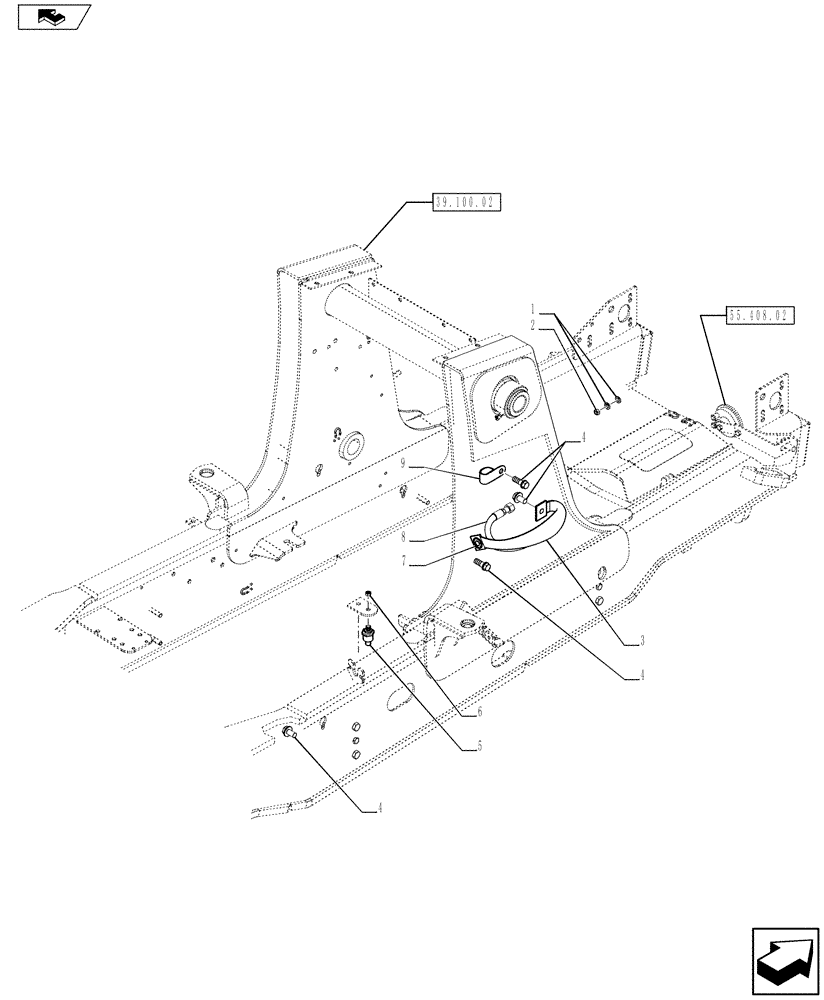 Схема запчастей Case 590SN - (55.100.01) - ELECTRICAL PARTS - ENGINE INSTALL - INSTRUMENTS (55) - ELECTRICAL SYSTEMS