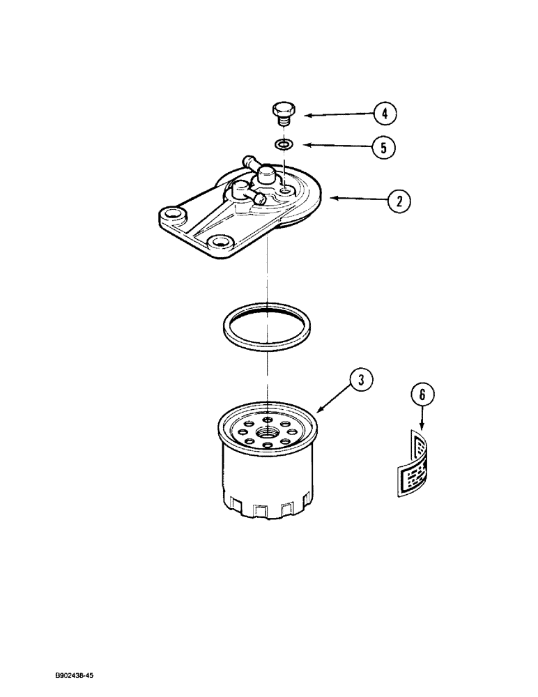 Схема запчастей Case 1825 - (3-22) - FUEL FILTER, DIESEL MODELS (03) - FUEL SYSTEM