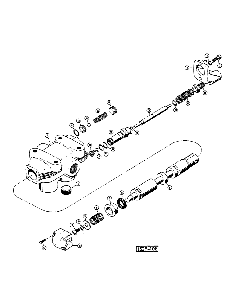 Схема запчастей Case 1529 - (136) - VARIABLE SPEED CONTROL VALVE (35) - HYDRAULIC SYSTEMS