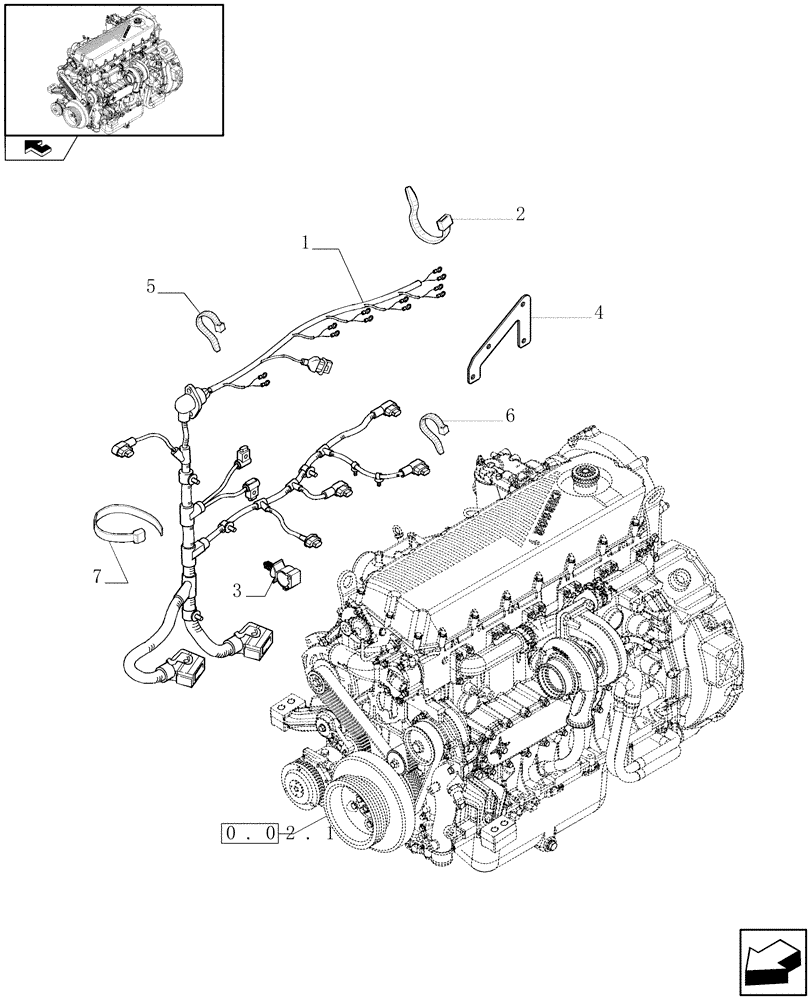 Схема запчастей Case F2CE9684H E010 - (0.17.3) - MOTOR ELECTRIC INSTALLATION (504134711 - 504162700) 