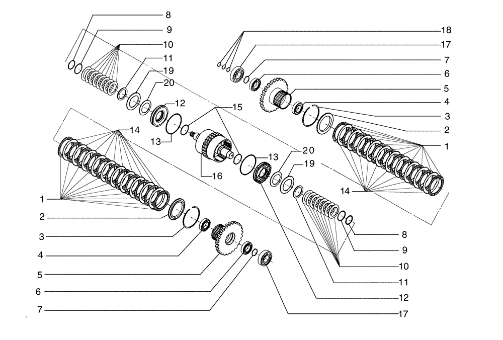 Схема запчастей Case 885B - (06-03[08]) - TRANSMISSION, 5TH SHAFT (06) - POWER TRAIN