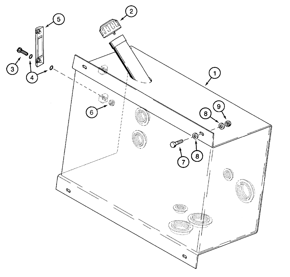 Схема запчастей Case 960 - (08-01) - TANK RESERVOIR, OIL (08) - HYDRAULICS