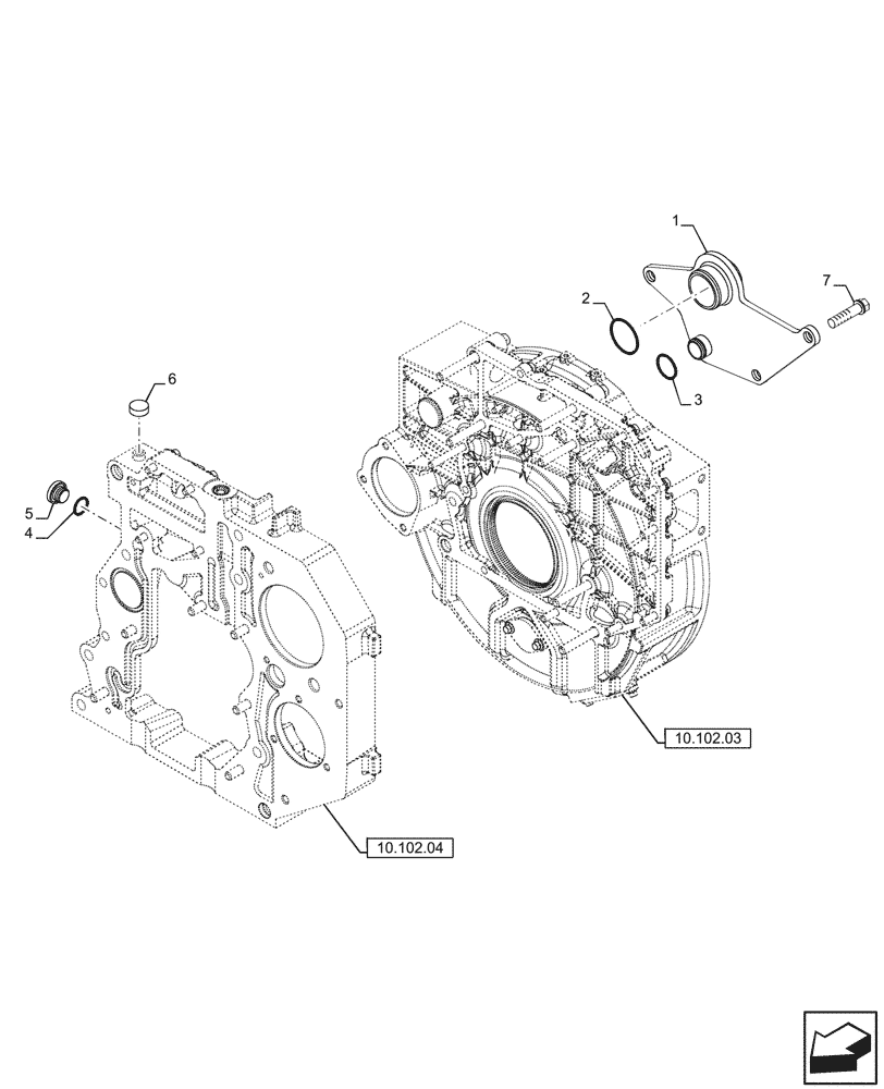 Схема запчастей Case F4HFE613T A004 - (10.101.03[01]) - BREATHER - ENGINE, UP TO (10) - ENGINE