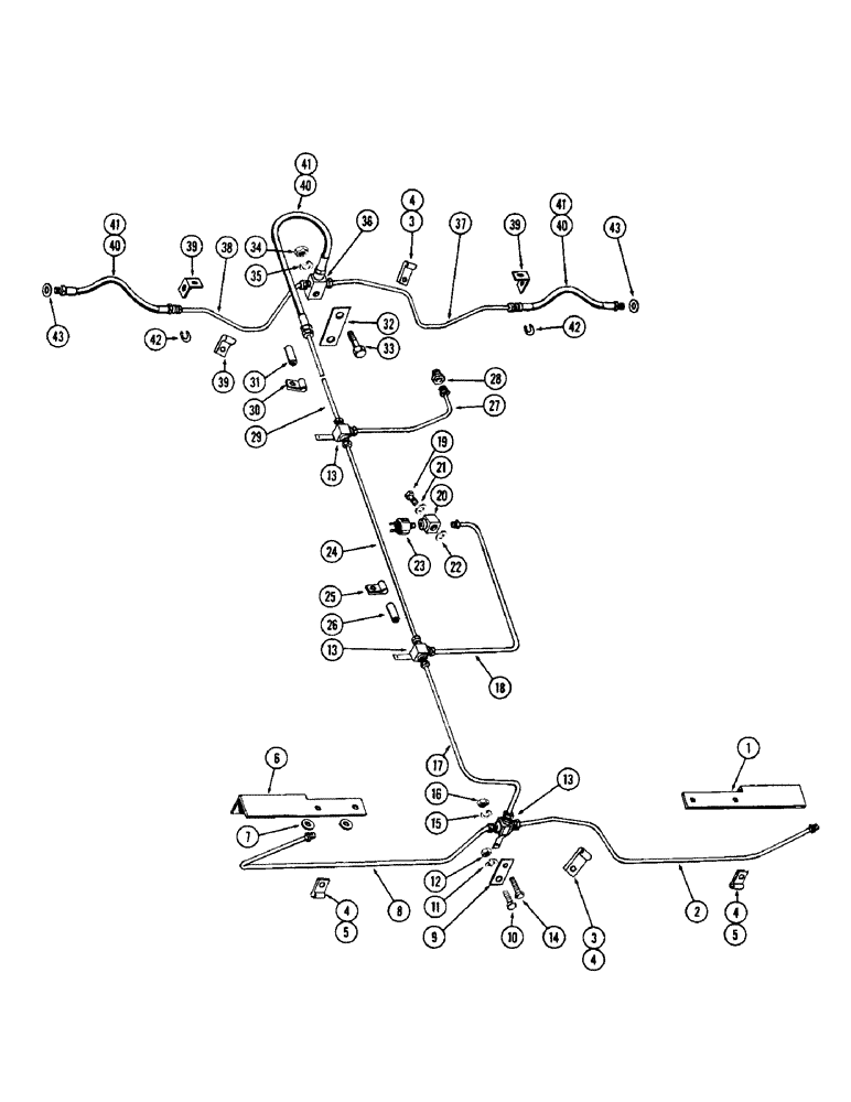 Схема запчастей Case W12 - (078) - HYDRAULIC AND HYDROVAC BRAKE LINES (07) - BRAKES