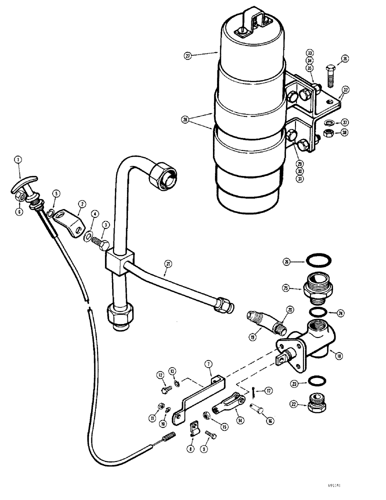 Схема запчастей Case W9B - (234) - ACCUMULATOR ATTACHMENT (08) - HYDRAULICS