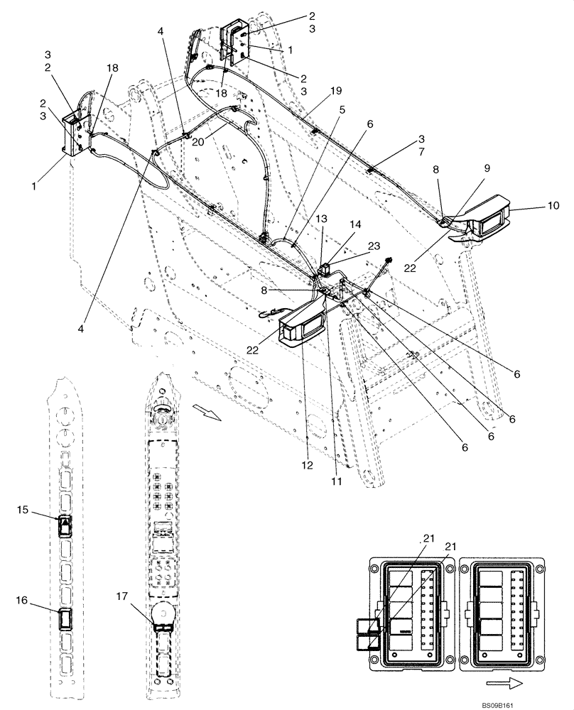 Схема запчастей Case 435 - (04-18) - ELECTRICAL - ROAD LIGHTS (EUROPE) (04) - ELECTRICAL SYSTEMS