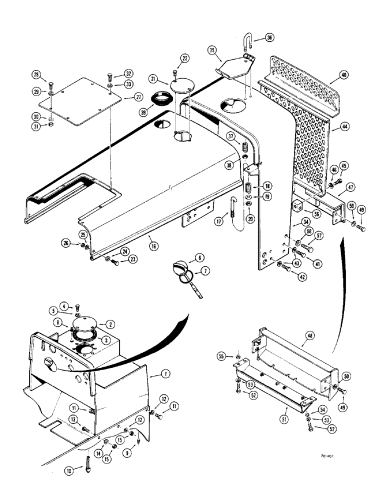 Схема запчастей Case 310G - (134) - HOOD, SHROUD, COWL AND DASH (05) - UPPERSTRUCTURE CHASSIS