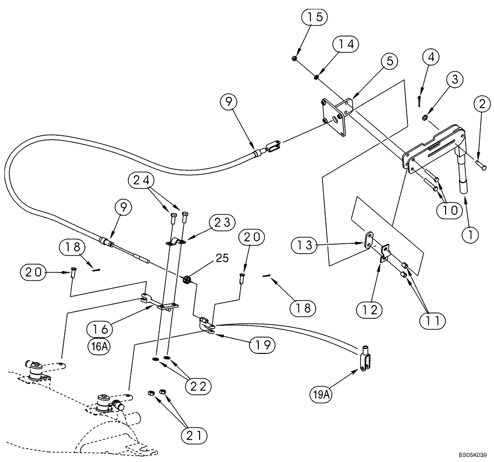 Схема запчастей Case 586G - (07-10) - CONTROLS - BRAKE, PARKING (07) - BRAKES