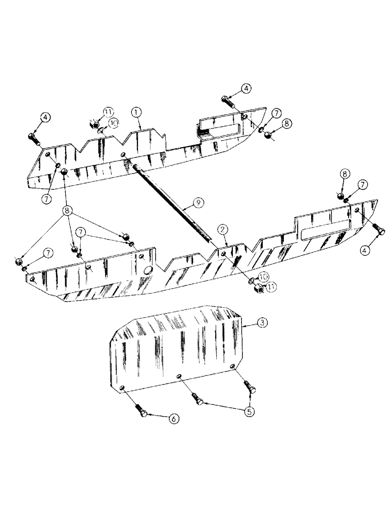 Схема запчастей Case 256 - (050) - ROCK GUARD INSTALLATION (05) - UPPERSTRUCTURE CHASSIS