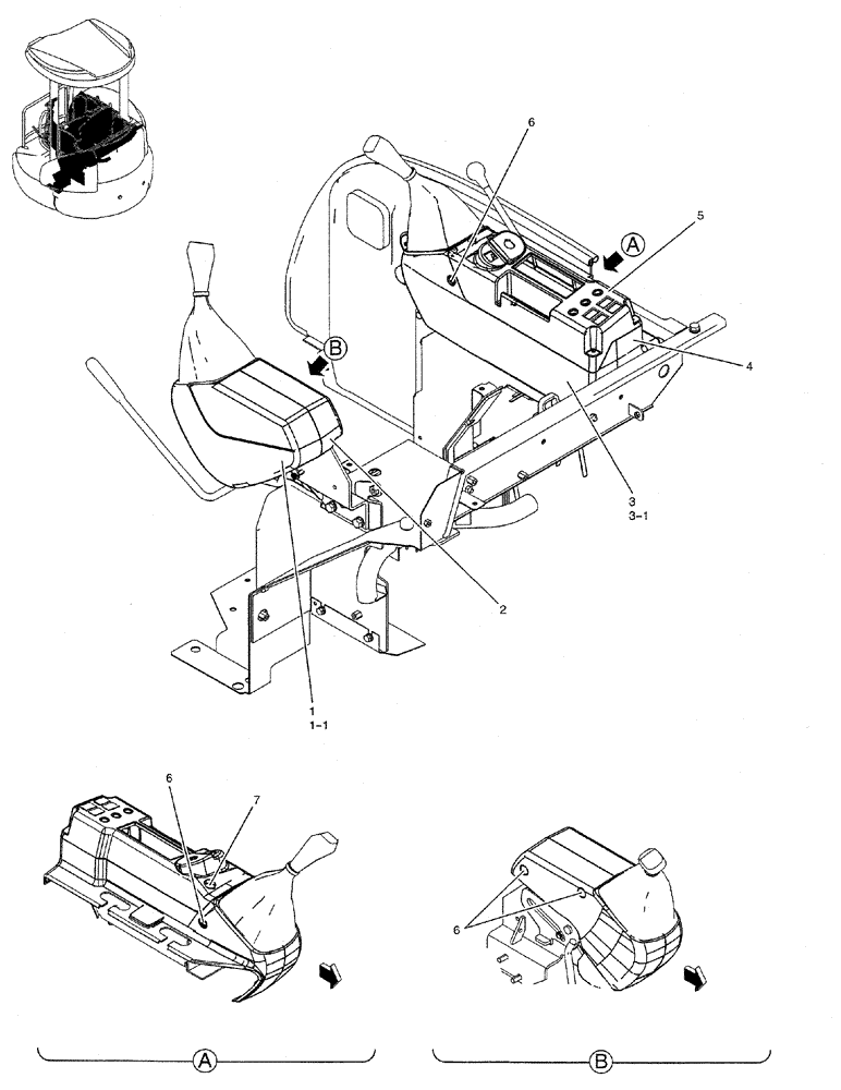 Схема запчастей Case CX27B PV13 - (01-028) - COVER ASSY (05) - SUPERSTRUCTURE