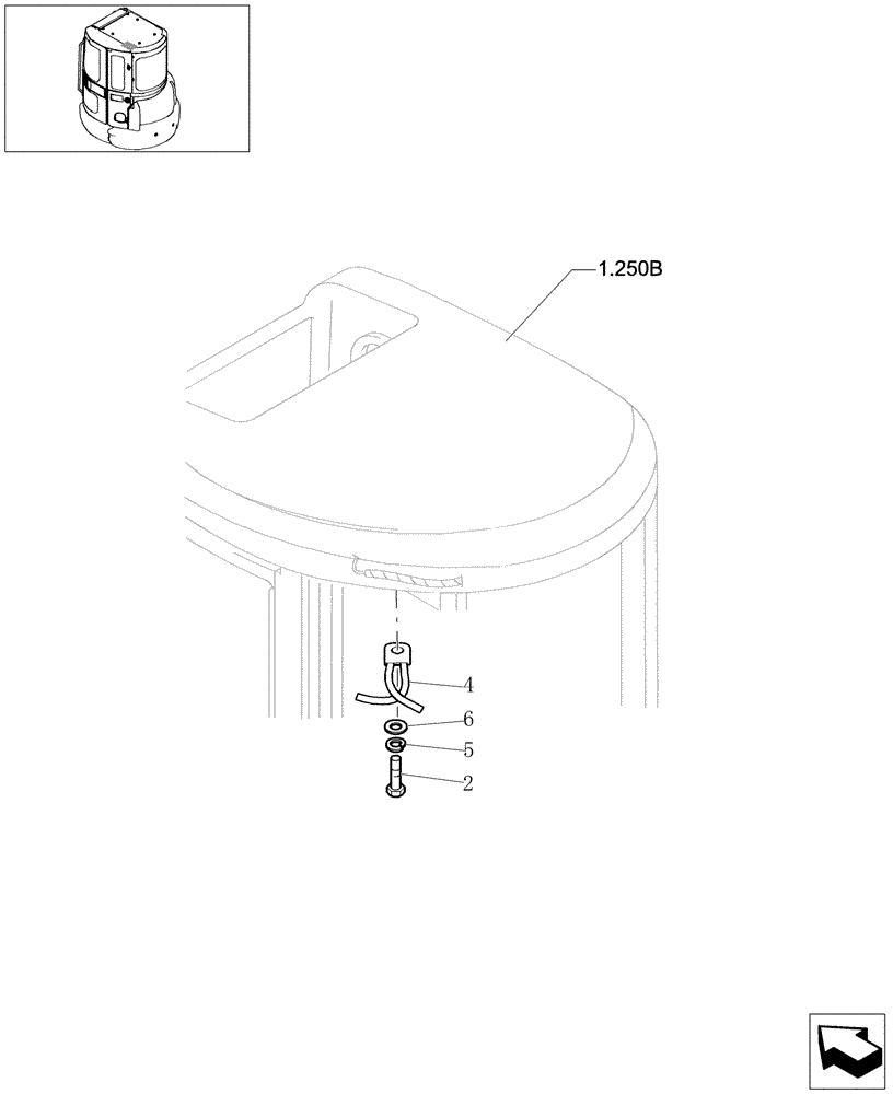 Схема запчастей Case CX27B - (1.250[10]) - RADIO - INSTAL (RADIO LESS) (01) - Section 1