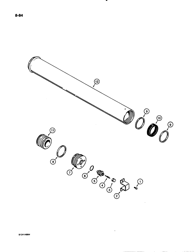 Схема запчастей Case 621 - (8-84) - ACCUMULATOR, L118361 (08) - HYDRAULICS