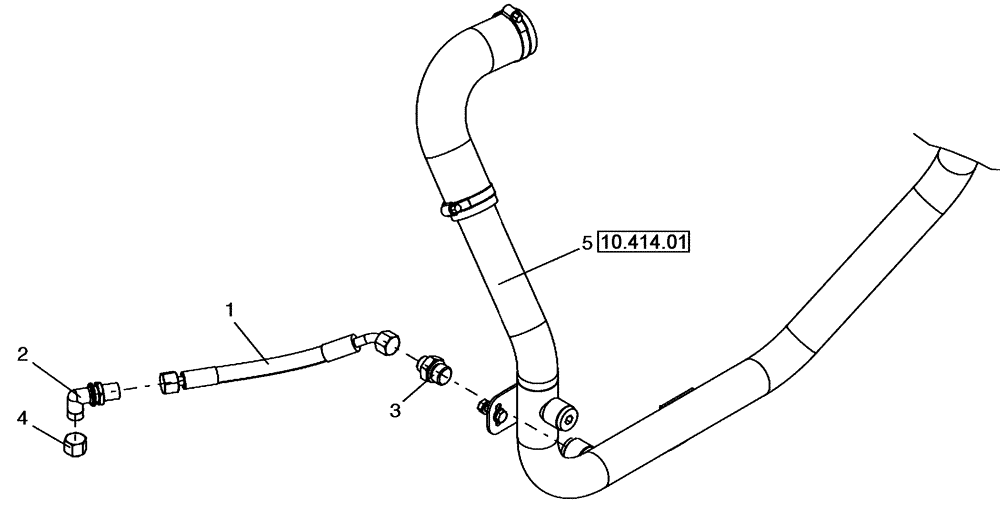 Схема запчастей Case DV210 - (10.414.02) - COOLING DRAIN (GROUP 130-ND142619) (10) - ENGINE