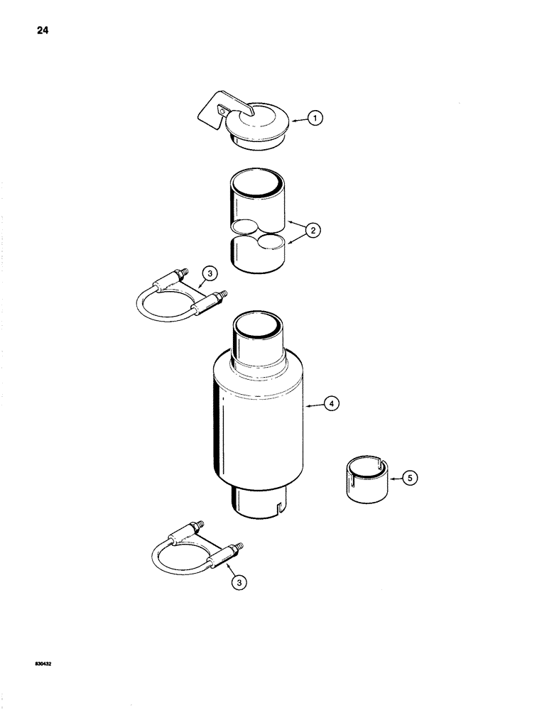 Схема запчастей Case 1280 - (024) - OPTIONAL SPARK ARRESTER, DETROIT DIESEL ENGINE (01) - ENGINE