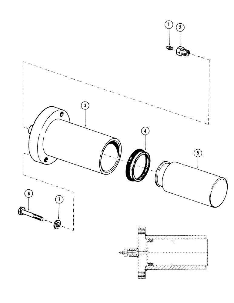 Схема запчастей Case 40 - (052) - TRACK ADJUSTMENT CYLINDER (48) - TRACKS & TRACK SUSPENSION