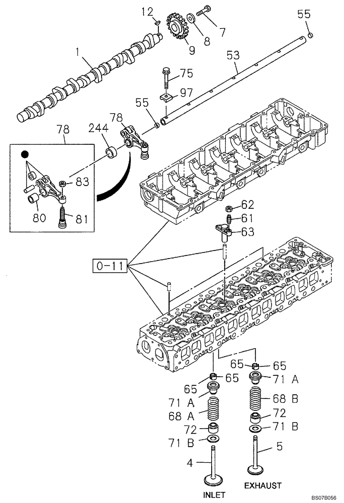 Схема запчастей Case CX460 - (02-15) - CAMSHAFT - VALVE MECHANISM (02) - ENGINE