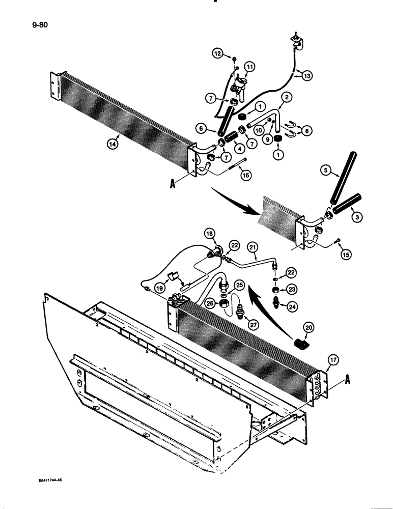 Схема запчастей Case W30 - (9-80) - HEATING AND AIR CONDITIONING CORES AND CONNECTIONS (09) - CHASSIS/ATTACHMENTS