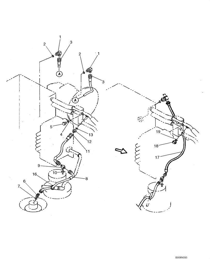 Схема запчастей Case CX130 - (08-016A) - HYDRAULICS - DRAIN LINE - MODELS WITHOUT LOAD HOLD (DAC0713436 - ) (08) - HYDRAULICS