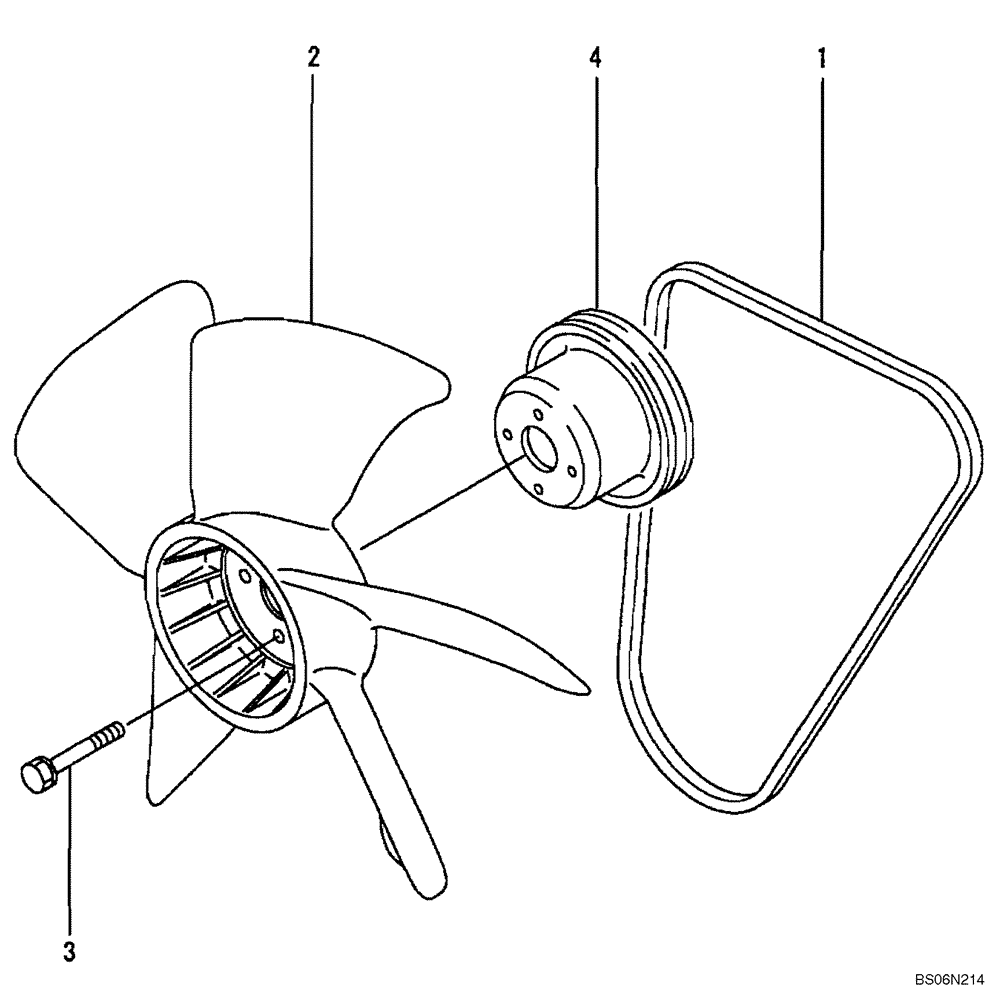 Схема запчастей Case CX17B - (09-016[00]) - FAN & BELT (10) - ENGINE