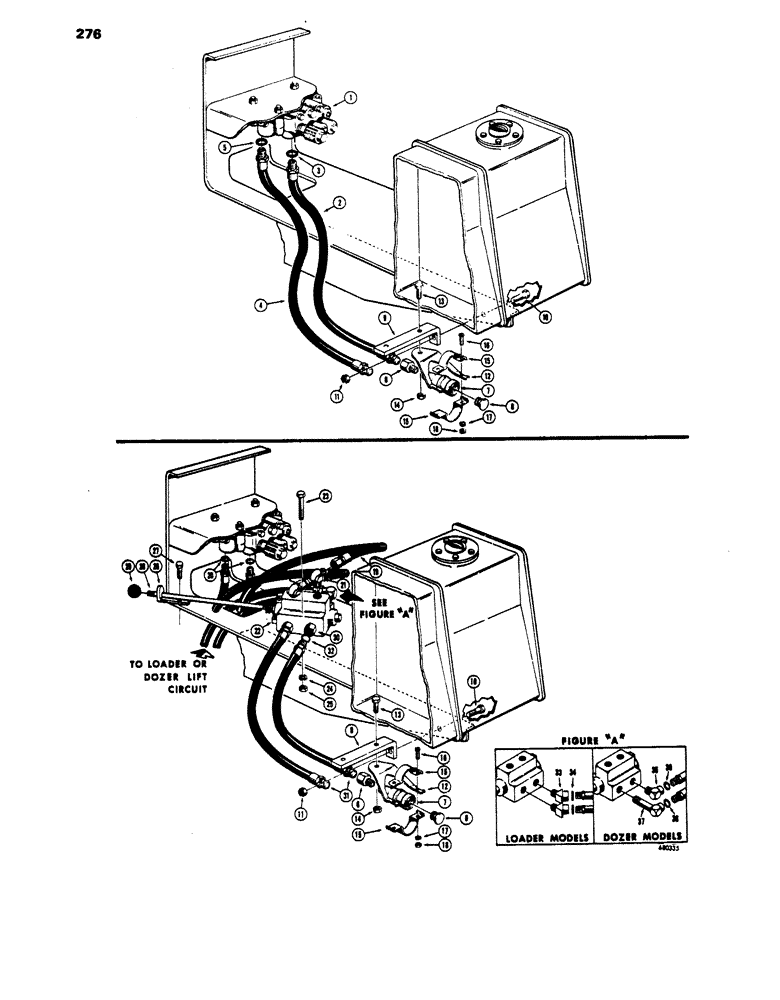 Схема запчастей Case 450 - (276) - PULL BEHIND HYDRAULICS (07) - HYDRAULIC SYSTEM