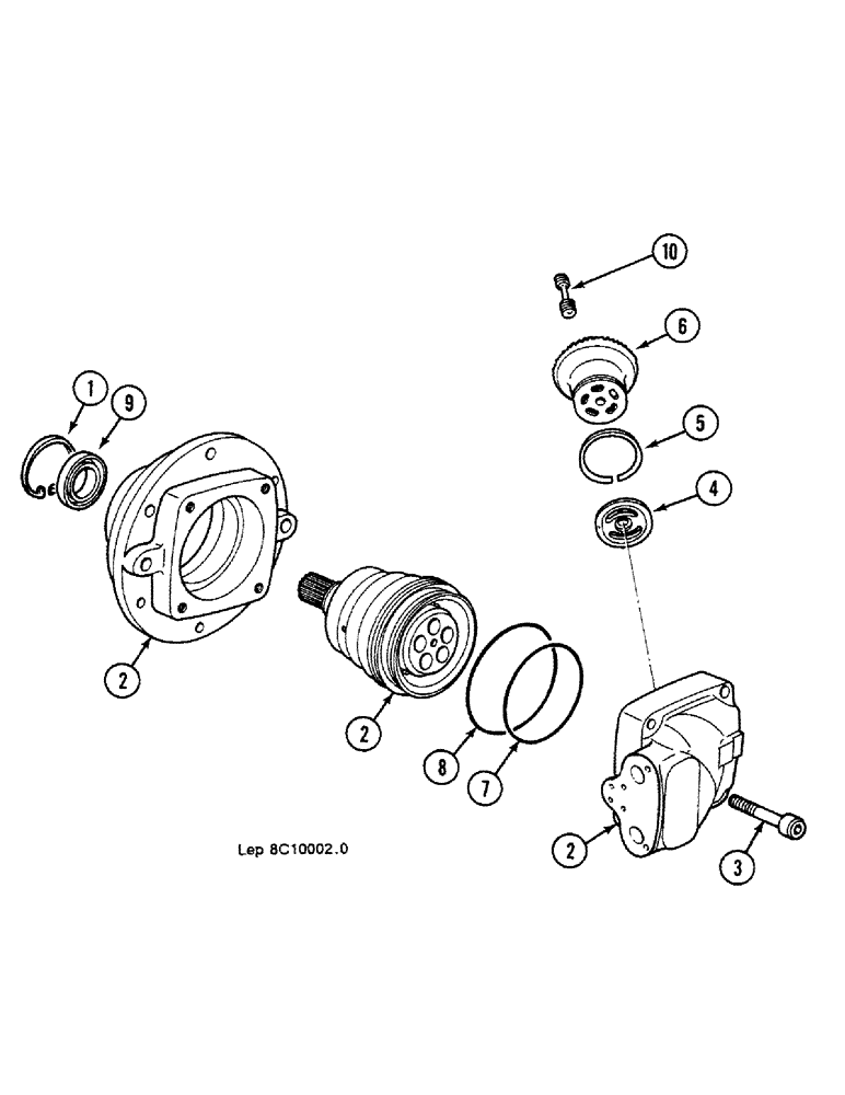 Схема запчастей Case 688C - (8C-50) - SWING HYDRAULIC MOTOR (07) - HYDRAULIC SYSTEM