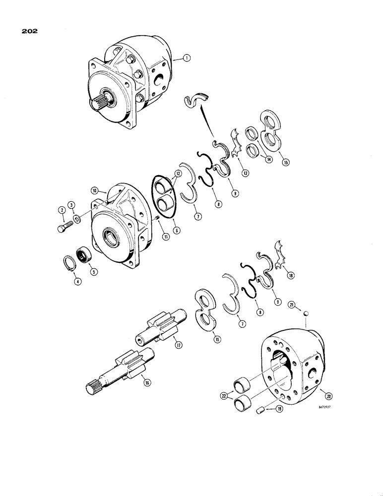 Схема запчастей Case 850 - (202) - D42531 EQUIPMENT PUMP (07) - HYDRAULIC SYSTEM