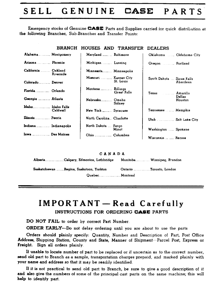 Схема запчастей Case 310 - (02) - SELL GENUINE CASE PARTS 