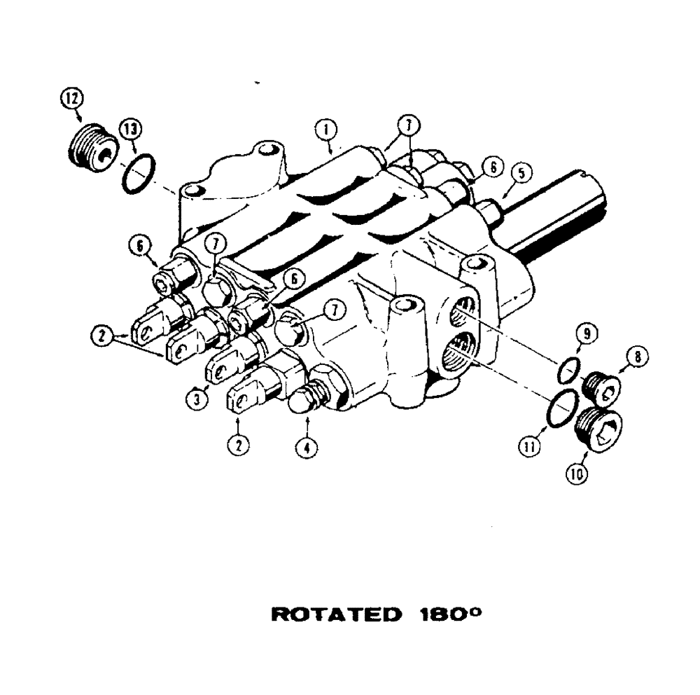 Схема запчастей Case 450 - (278) - D45046 EQUIPMENT CONTROL VALVE (4 SPOOL) (07) - HYDRAULIC SYSTEM