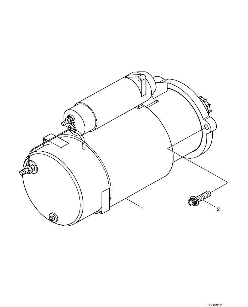 Схема запчастей Case 1221E - (04-12[01]) - STARTER (04) - ELECTRICAL SYSTEMS