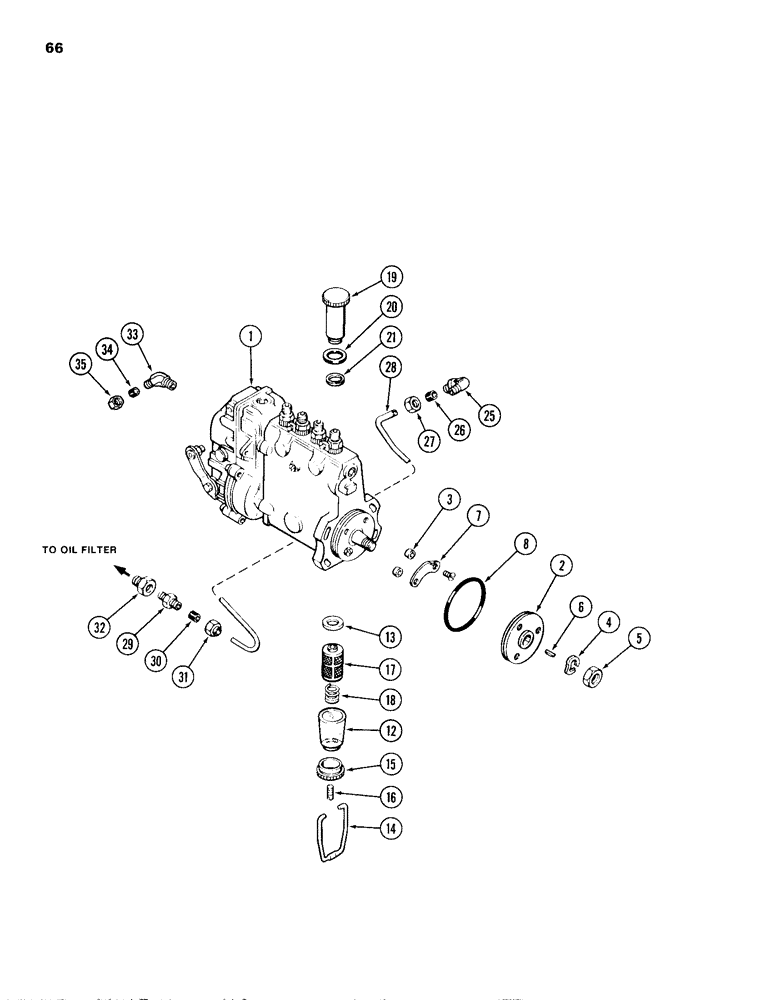 Схема запчастей Case 680H - (066) - FUEL INJECTION PUMP (03) - FUEL SYSTEM