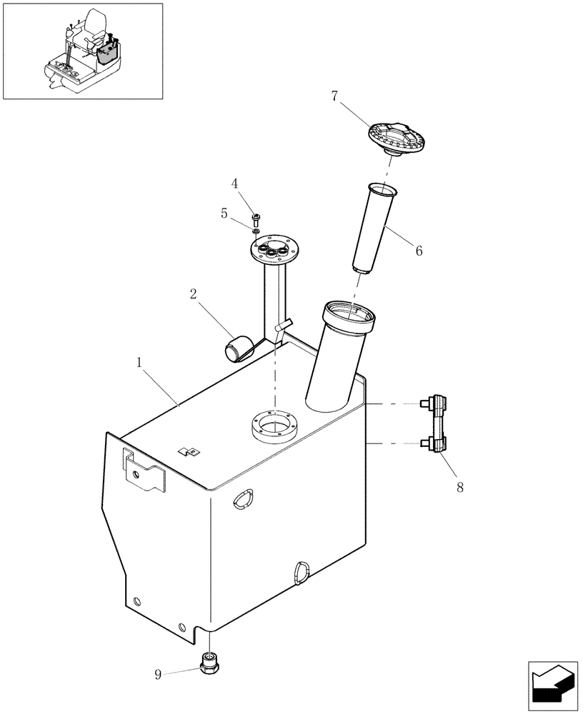 Схема запчастей Case CX16B - (1.010[01]) - FUEL TANK (10) - ENGINE