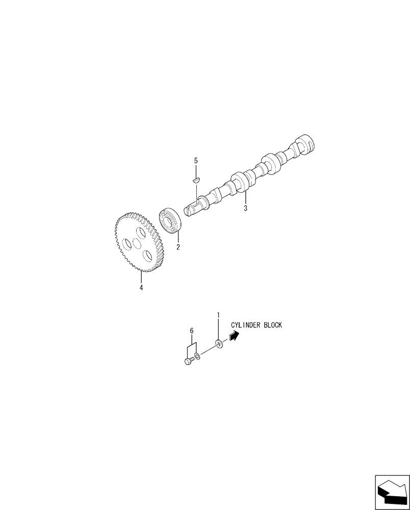 Схема запчастей Case CX17B - (08-004) - CAMSHAFT (10) - ENGINE