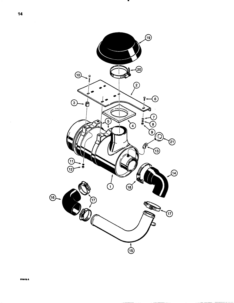 Схема запчастей Case 780B - (014) - AIR CLEANER AND AIR INTAKE PARTS (02) - ENGINE