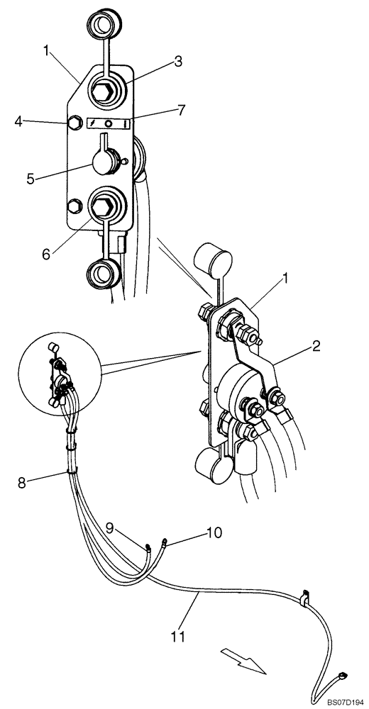 Схема запчастей Case 445CT - (04-05A) - DISCONNECT SWITCH - REMOTE JUMP START, REAR MOUNTED (04) - ELECTRICAL SYSTEMS