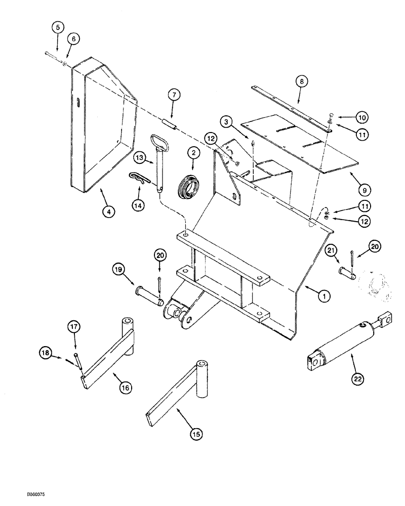 Схема запчастей Case MAXI-SNEAKER - (09-014) - TRENCHER FRAME AND MOUNTING (09) - CHASSIS/ATTACHMENTS