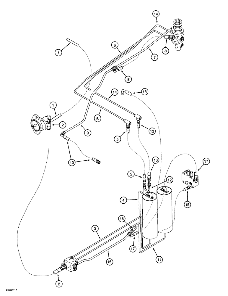 Схема запчастей Case 721B - (1-14) - PICTORIAL INDEX, MAIN BRAKE HYDRAULIC CIRCUIT, BRAKE VALVE SUPPLY & RETURN (00) - PICTORIAL INDEX