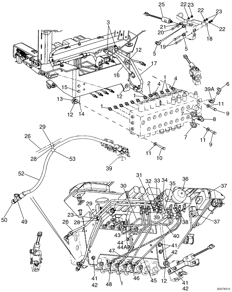 Схема запчастей Case 580M - (08-22) - HYDRAULICS - PILOT CONTROLS (08) - HYDRAULICS