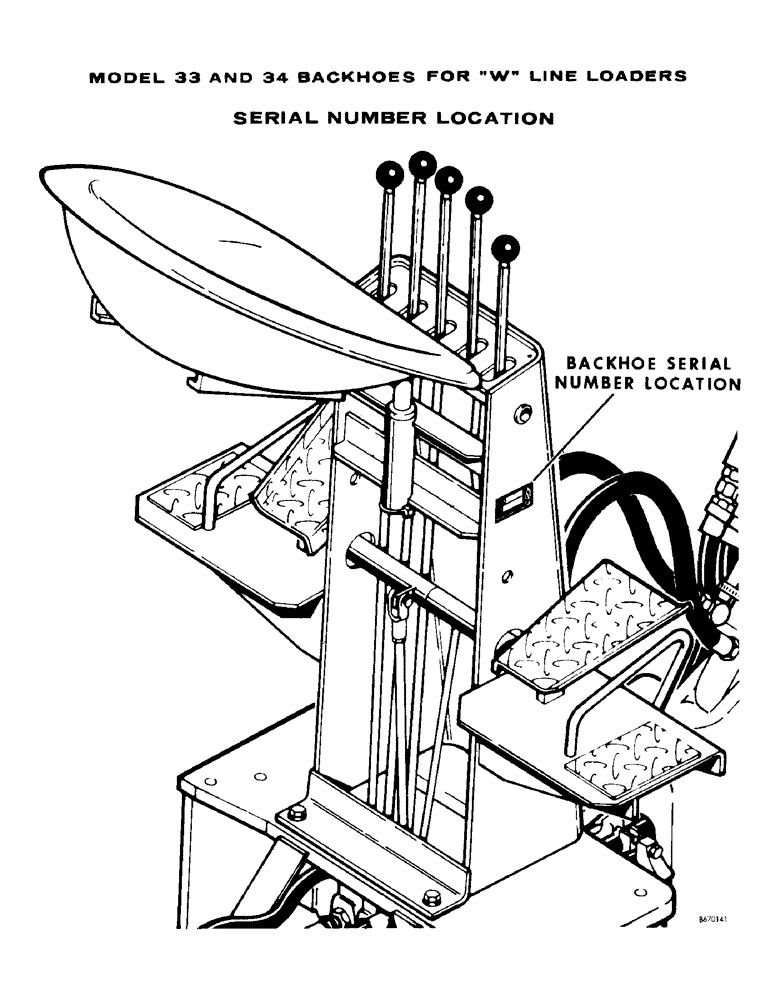 Схема запчастей Case 33 - (003) - SERIAL NUMBER LOCATION 