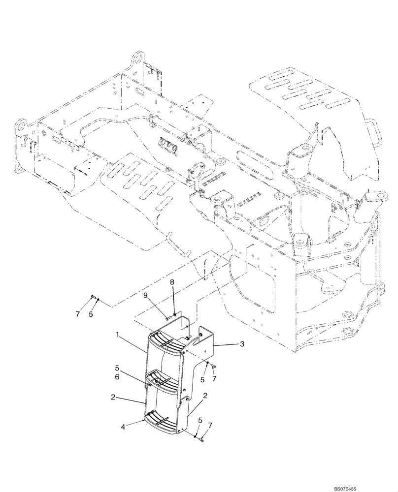 Схема запчастей Case 621E - (09-38) - STEPS - RIGHT (09) - CHASSIS