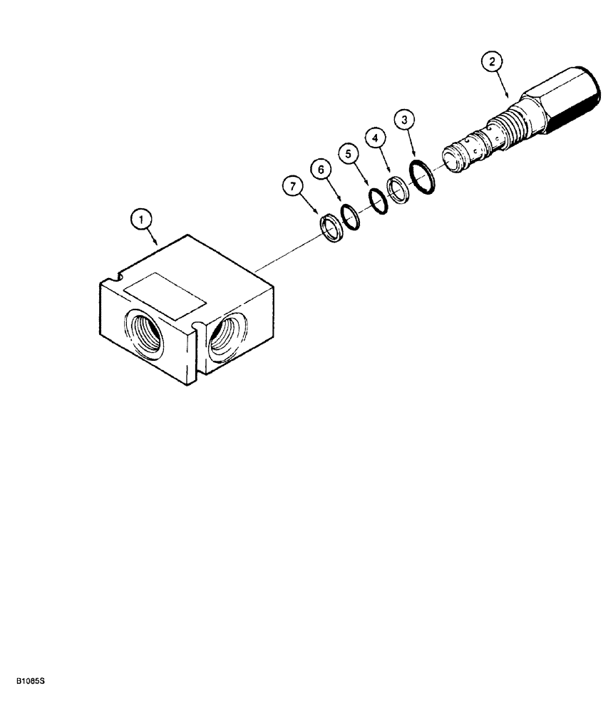 Схема запчастей Case 921 - (8-110) - PRESSURE REDUCING VALVE L101927 (08) - HYDRAULICS