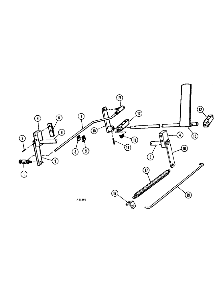 Схема запчастей Case W8E - (102) - THROTTLE CONTROL LINKAGE, DIESEL ENGINE (02) - ENGINE