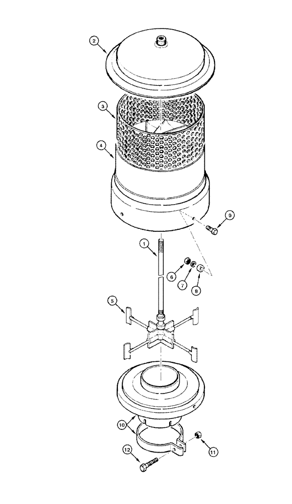 Схема запчастей Case 865 DHP - (2-018) - AIR PRE-CLEANER ASSEMBLY (02) - ENGINE