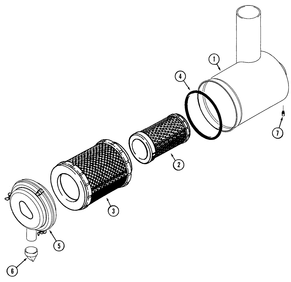 Схема запчастей Case 821C - (02-12) - AIR CLEANER ASSY (02) - ENGINE