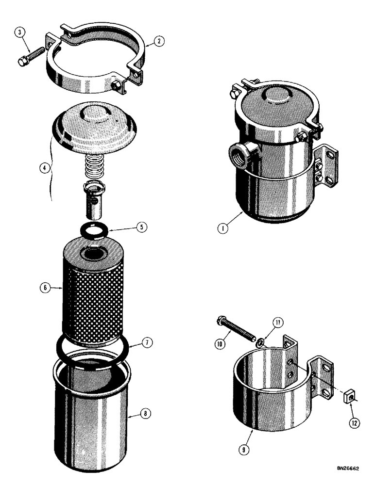 Схема запчастей Case 1000D - (148) - D22660 TRANSMISSION OIL FILTER (03) - TRANSMISSION