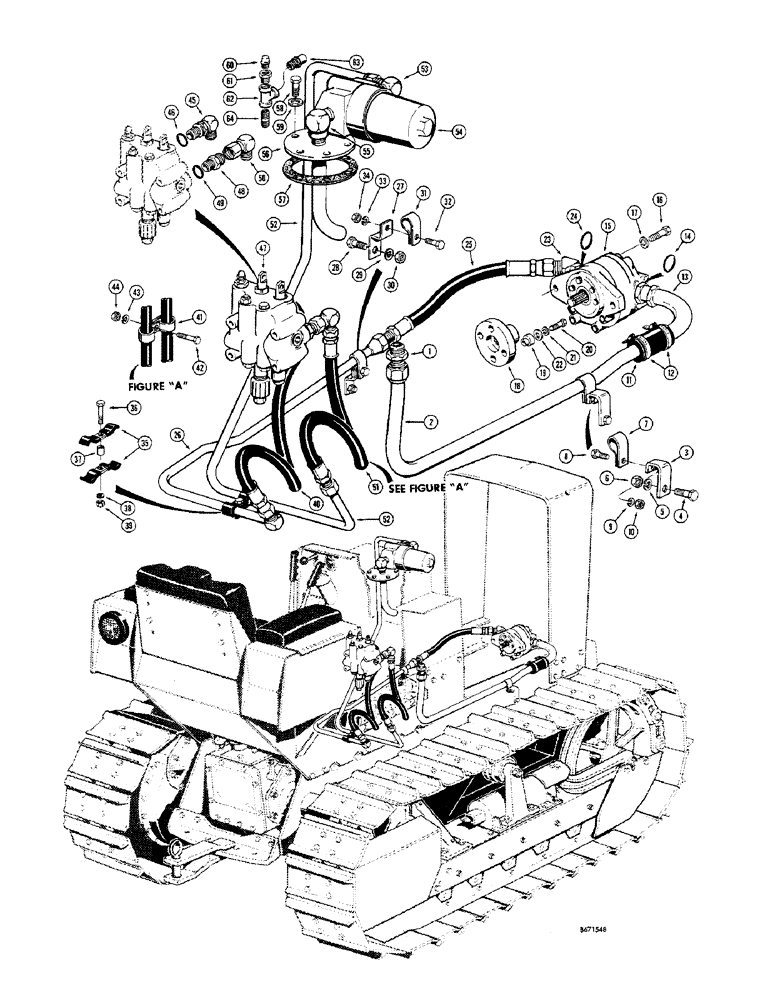 Схема запчастей Case 310G - (144) - LOADER AND DOZER PRIMARY HYDRAULICS (05) - UPPERSTRUCTURE CHASSIS